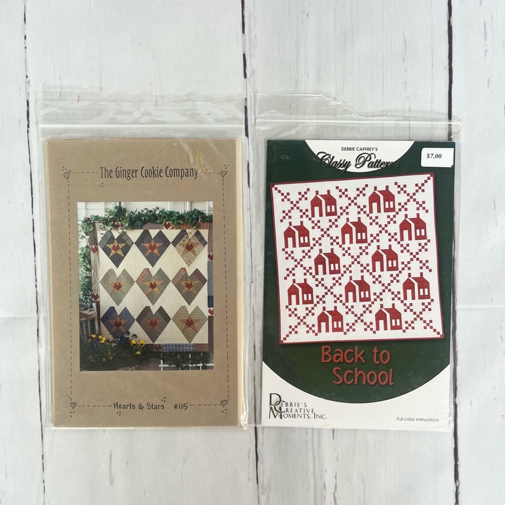 Quilt pattern and instruction booklets hearts and houses